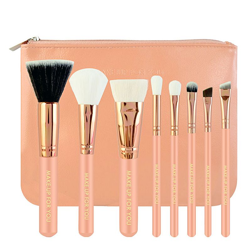 Make Up For You Cosmetic Brushes Set Baking Varnish Wooden Handle With