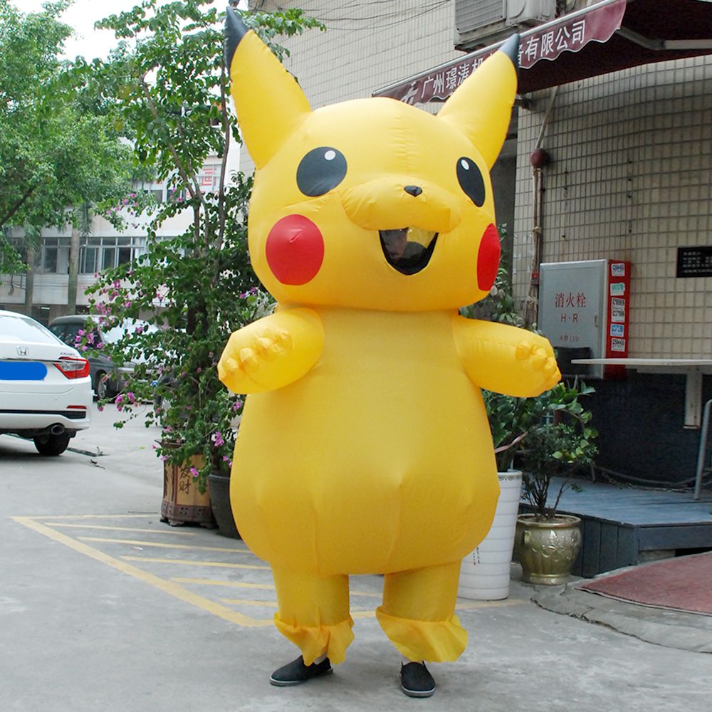 2017 new yellow inflatable pikachu christmas costume blowup dinosaur pikachu christmas