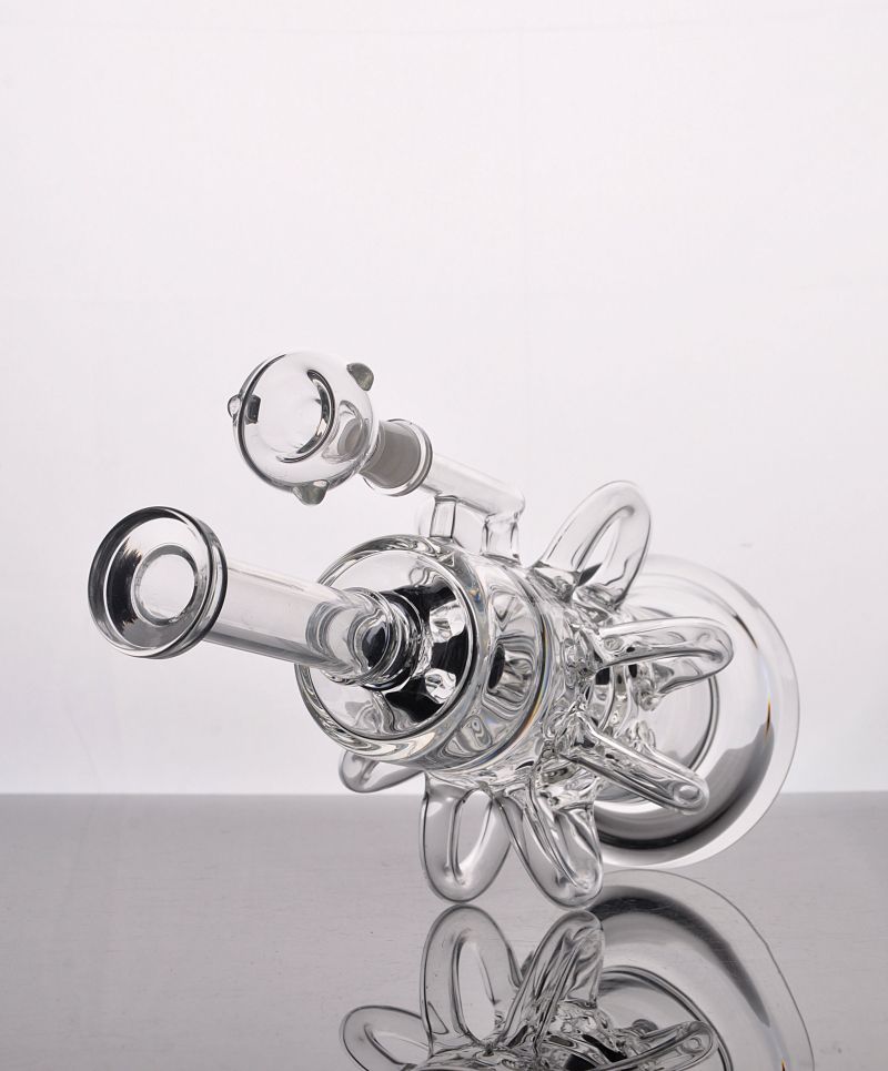 Wholesale BRAND Thick Glass Water Pipe Cyclone Bongs Intricate 8 Arms
