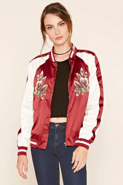 satin floral jacket