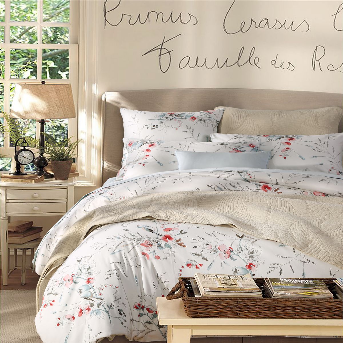 Home Textile New Elegant French Style 100 Luxury Egyptian Cotton Home Textile New Elegant French Style 100 Luxury Egyptian Cotton Bedding Sets Flowers And Birds Queen King Size Duvet Cover Pillowcas Super