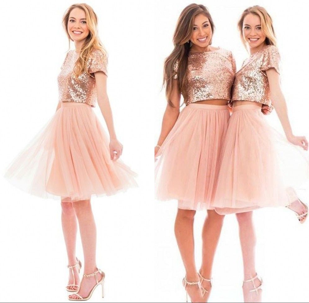 rose gold dress for juniors