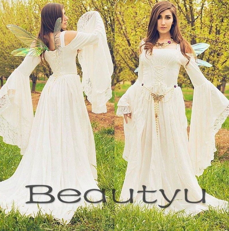 plus size wedding dress with bell sleeves