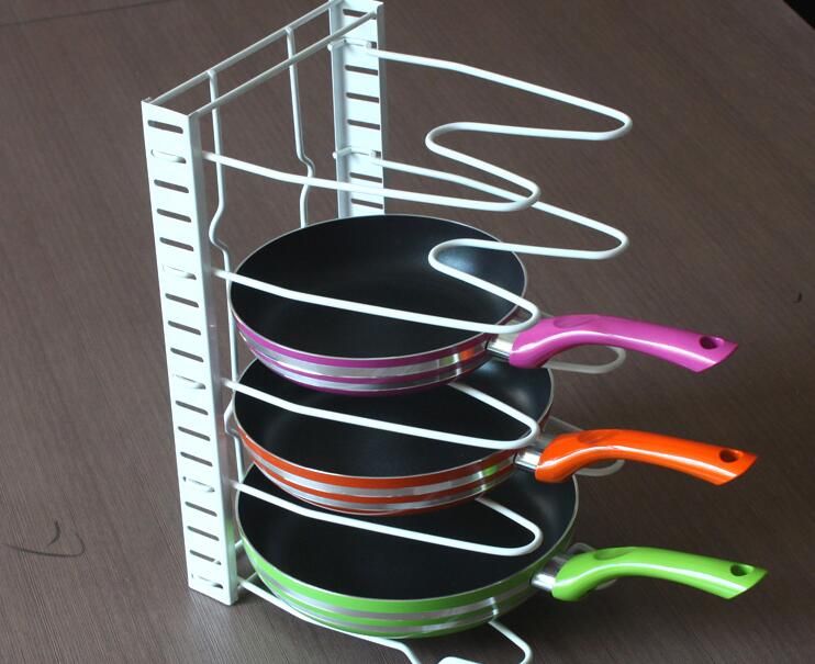 Pan Organizer Rack Kitchen Storage Shelves Pot Holder For
