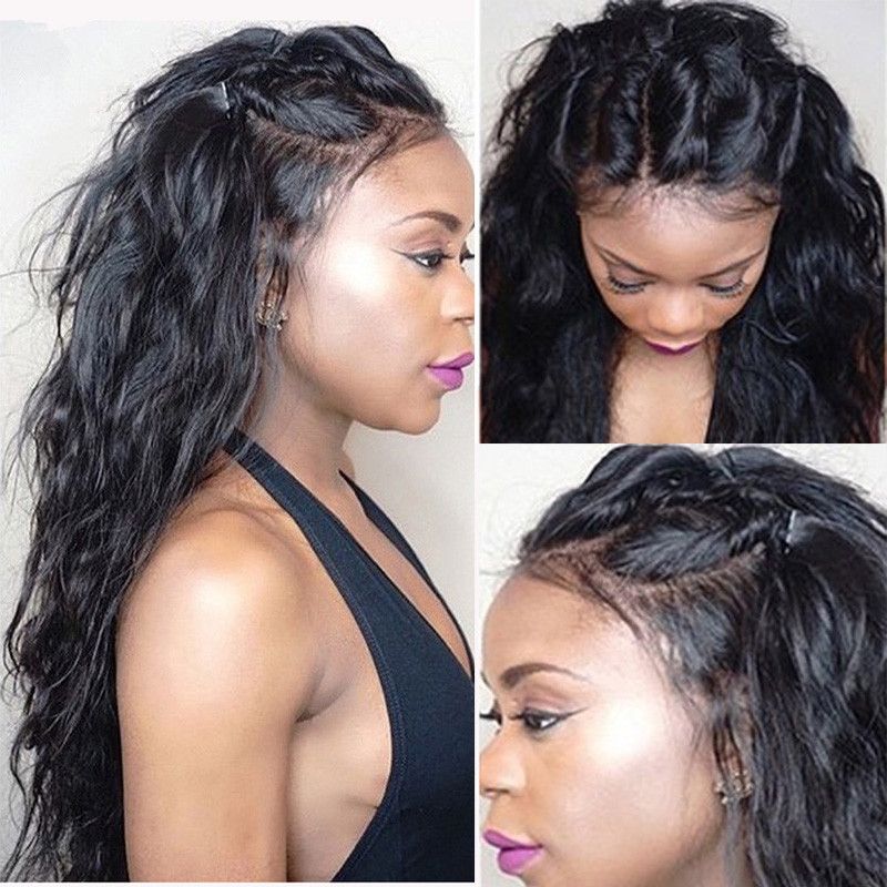8a Wet And Wavy Indian Virgin Human Hair Lace Front Wigs Full