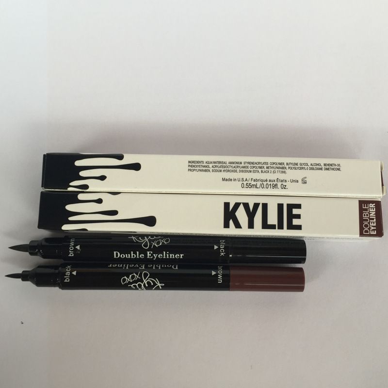 Kylie Double Eyeliner Waterproof Black And Brown 2 In 1 Kylie Pencil