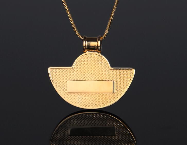 Klimt Serie 18K collares esmalte chapados en oro para colgante, collar de la mujer del ventilador de joyería de la boda collar de la señora