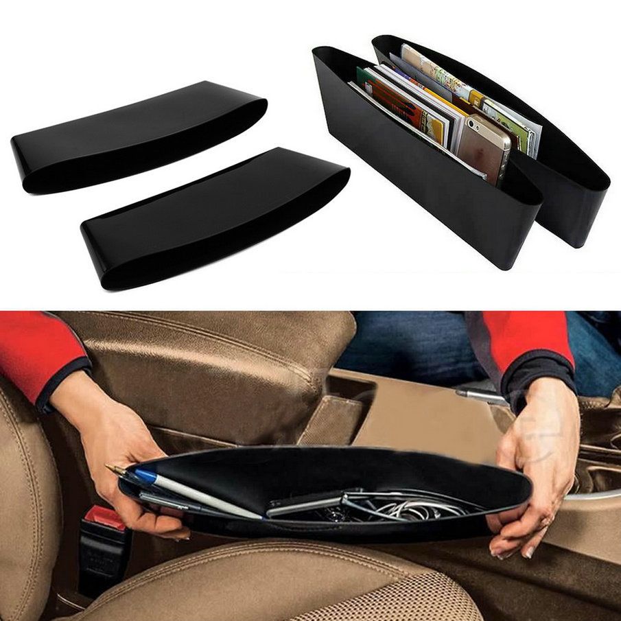 2 Pcs Pair Auto Car Seat Gap Pocket Catcher Organizer Leak Proof Storage Box New Organizador De Asiento Trasero Hot Ing