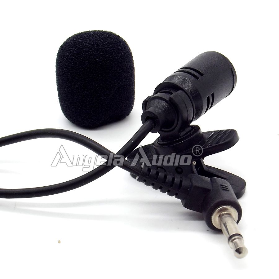 Black Mini XLR 3 Pin TA3F 3PIN Connector Tie Clip On Lapel Lavalier