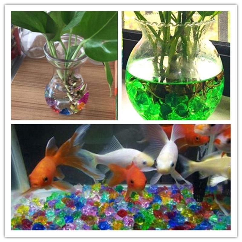 /Fish Tank Aquarium Decoration Decorative Stones Ice Rock Stones Garden Vase Gems Table Ornament