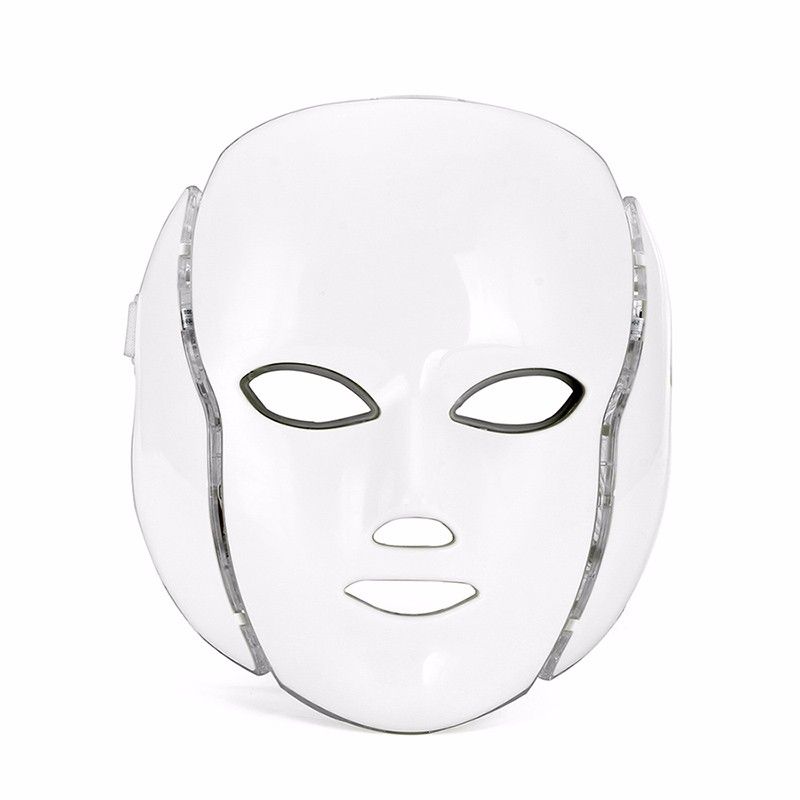 7 Cor LED Facial Pescoço Máscara Com EMS Microeletrônica LED Photon Máscara de Acne Remoção de Rugas Rejuvenescimento Da Pele Rosto Beleza Spa