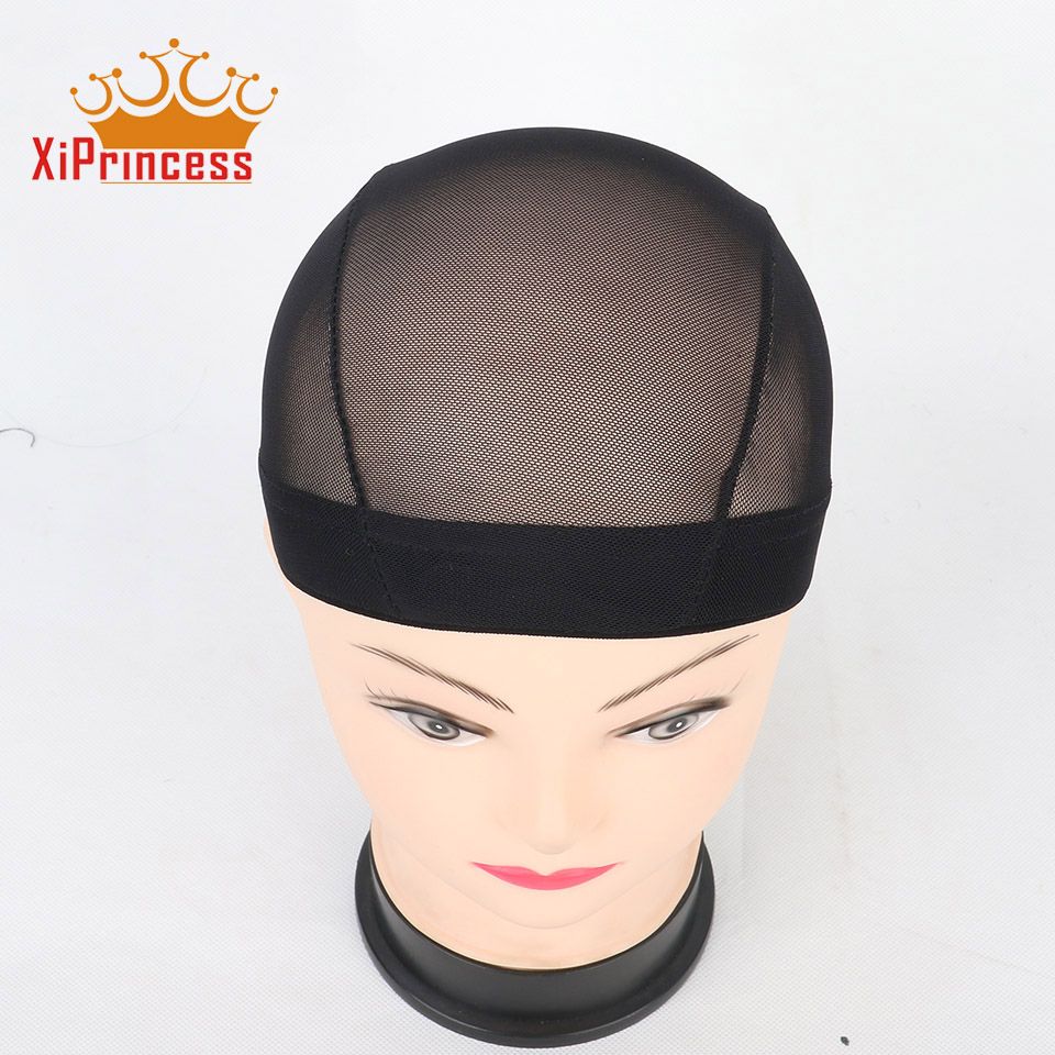 Dome Style Mesh Wig Cap Black Stretchable Weaving Caps Elastic Nylon
