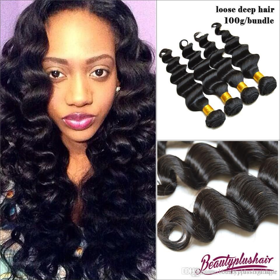 3 Bundles Hot Style Loose Deep Wave Brazilian Virgin Hair Weaves