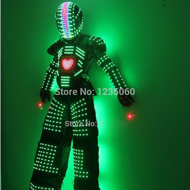 2021 LED Robot Suit With LED Screen In Chest And Digital LEDs In Helmet From Luckywei, 949.75