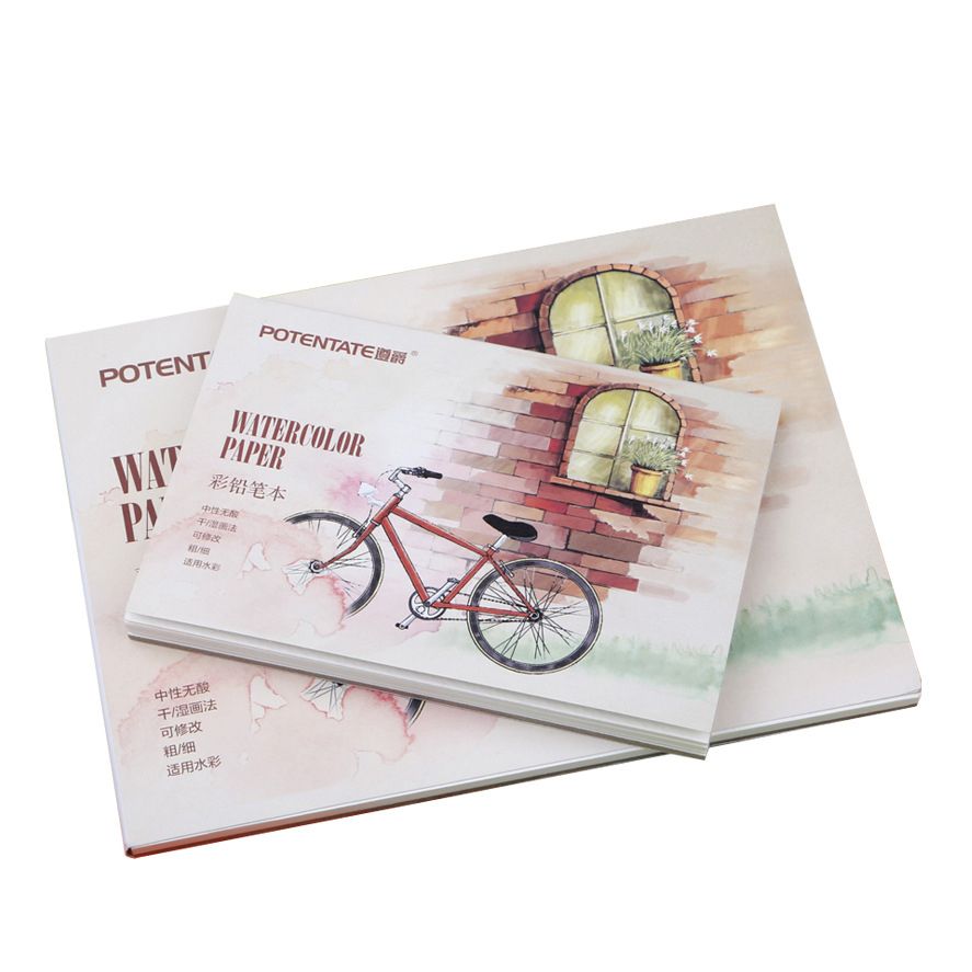 a6 12 pages watercolor painting paper water soluble color pencil