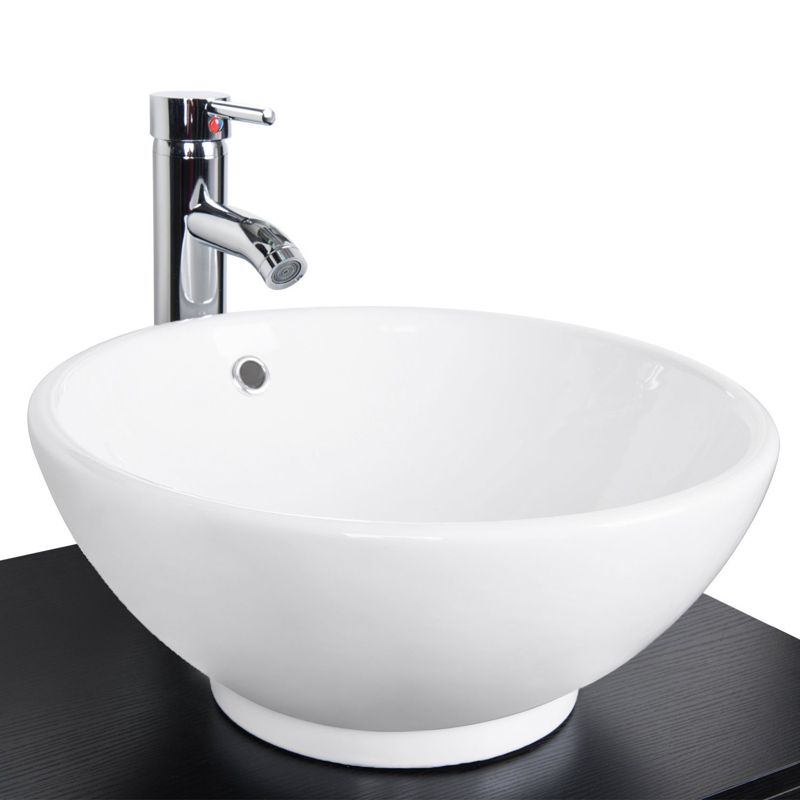 2018 New 1 5 Gpm White Round Ceramic Porcelain Vessel Sink And 2018 New 1 5 Gpm White Round Ceramic Porcelain Vessel Sink And Faucet Combo For Bathrooms Bowl Pop Up Drain From Eclife 76 38 Dhgate Com