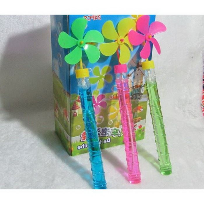 empty bubble bottles with wands