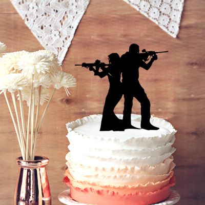 2019 Funny  Cake  Topper  For Wedding  Anniversary Rifle With 