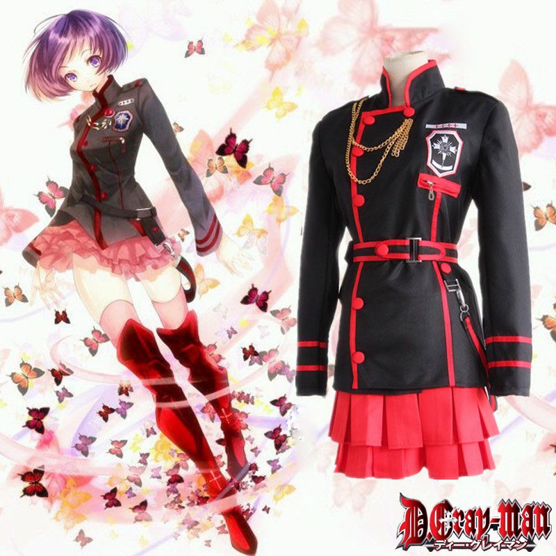 japanese anime d gray linali costume top skirt bag belt set s japanese anime d gray linali costume top skirt bag belt set s