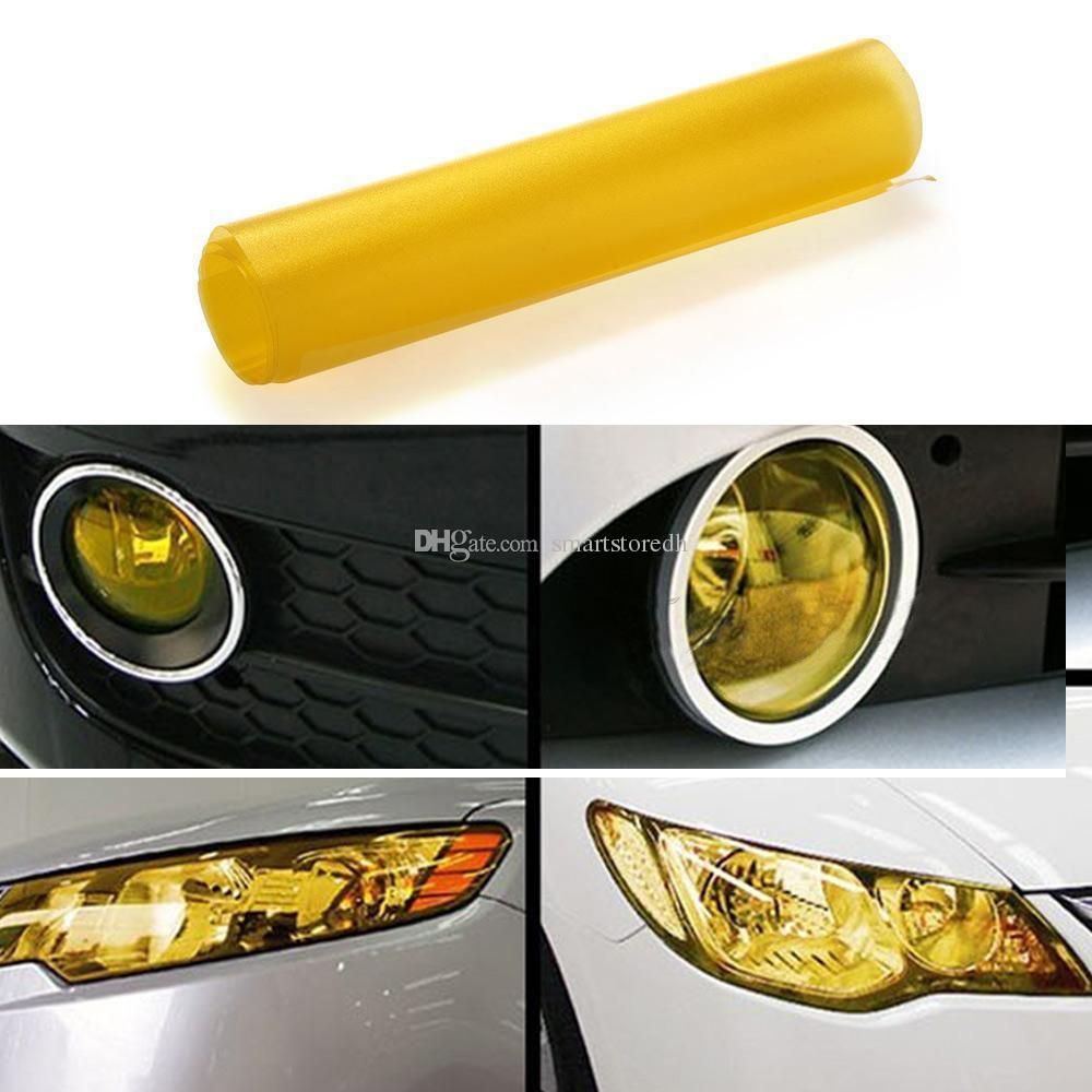 2019 Yellow Car Taillight Fog Head Light Headlight Tint Film Wrap 12x24
