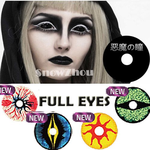 full eyes halloween contact lenses22mm diameterbottle packagecrazy contact lenseswholesale cosplay contact lenses color contact lenses halloween contact