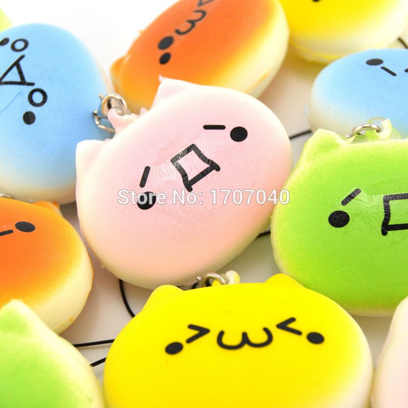 Wholesale-Kawaii Squishy Bread Japanese Kaomoji Expression ...