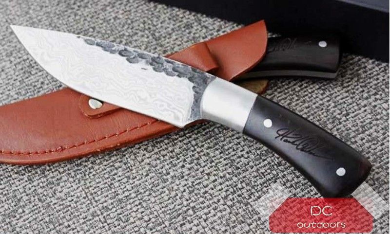 New Handmade Forged Damascus Fixed Blade Camping Knife High Carbon Steel Blade Wood Handle Hunting Knife With Leather Sheath Buy Hunting Knife Fish Knives From Dc Ourdoor 23 36 Dhgate Com