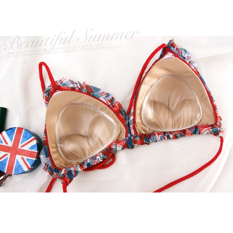 2021 Bikini Bra Insert Silicone Triangle Pads Breast Enhancer Swimsuit
