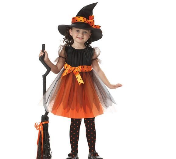 new childrens halloween costumes cosplay party witch performance costume witch princess dress kids girls costumes role play best group halloween costumes
