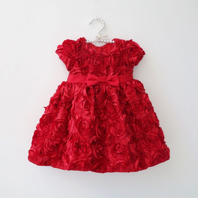 Online Shop Retail Hot! Latest Achieve Noble Girl Dress, 3D Rose ...