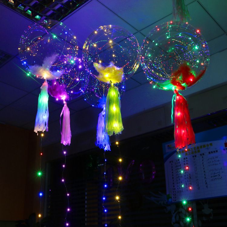 Luminous LED Transparent Balloons Eco Friendly 18 Inch Air 