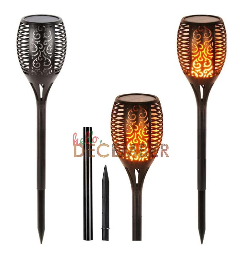 2018 Led Solar Garden Torch Lights 96 Leds Dancing Flame Lighting 2018 Led Solar Garden Torch Lights 96 Leds Dancing Flame Lighting Outdoor Waterproof Flickering Tiki Torches Landscape Patio Decoration Lamp From Ledecember