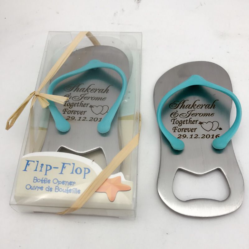 flip flop bottle opener favor