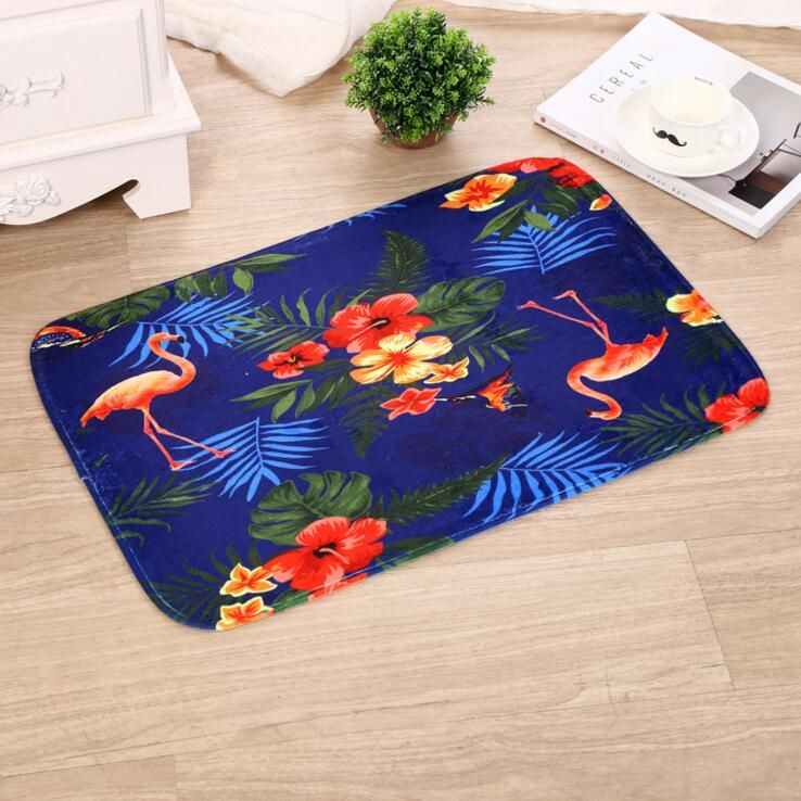 Tropical Flamingo Entrance Door Mats Outdoor Alfombra Bird Toucan