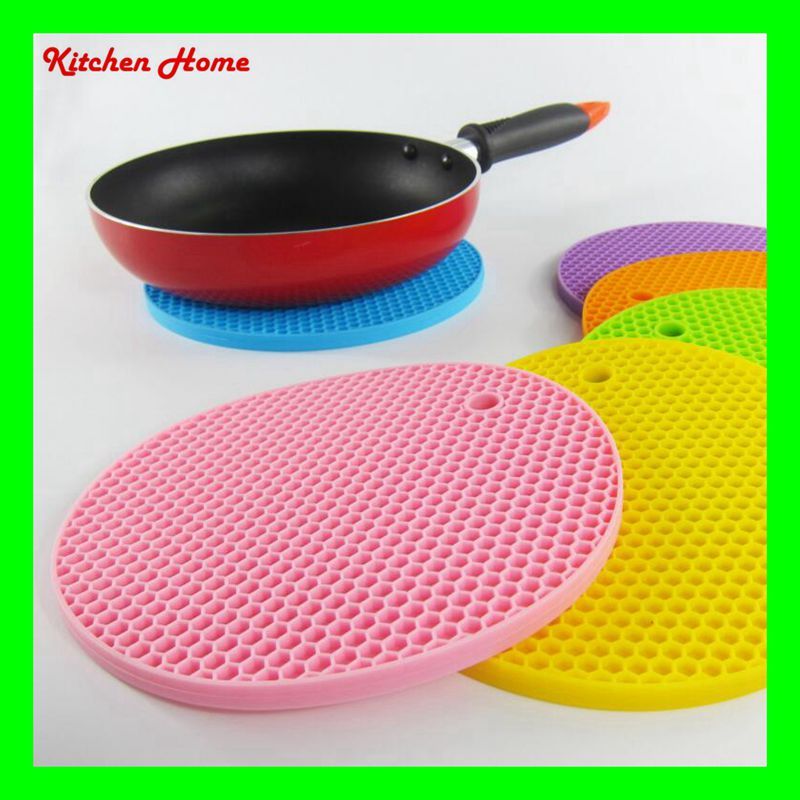 2019 DHL Round Silicone Non Slip Heat Resistant Pot Mats Holder Coaster