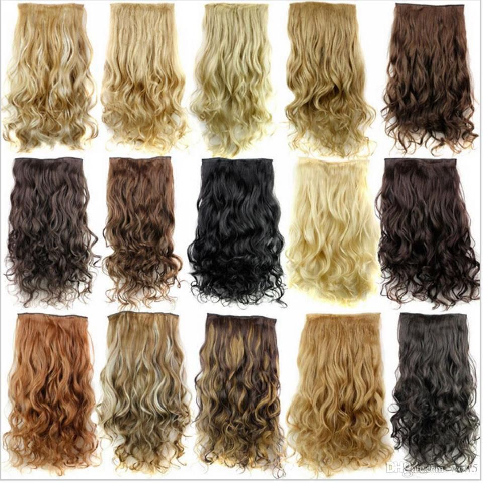False Hair 24 Long Apply Hair Clips On The Hairpieces Mega Hair
