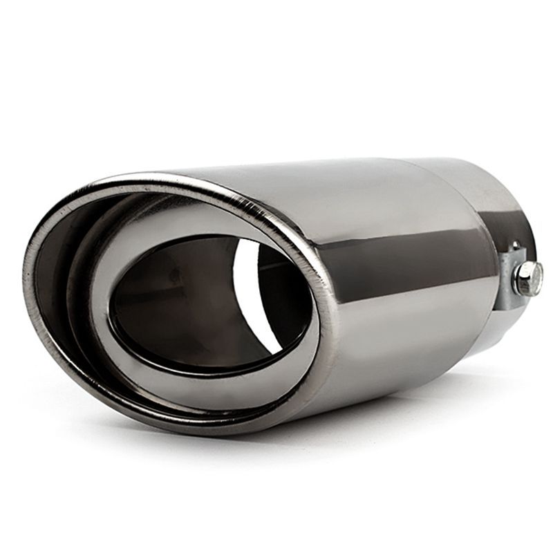 2019 2016 Universal Chrome Stainless Steel Car Rear Round Exhaust Pipe ...