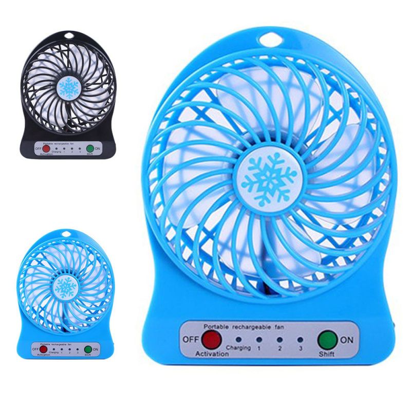 2019 Mini Portable Rechargeable USB Fan Strong Winds Third Gear