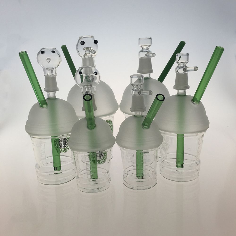 2021 Dabuccino Cup Glass Bongs 20cm Polished Water Pipes Nail Green