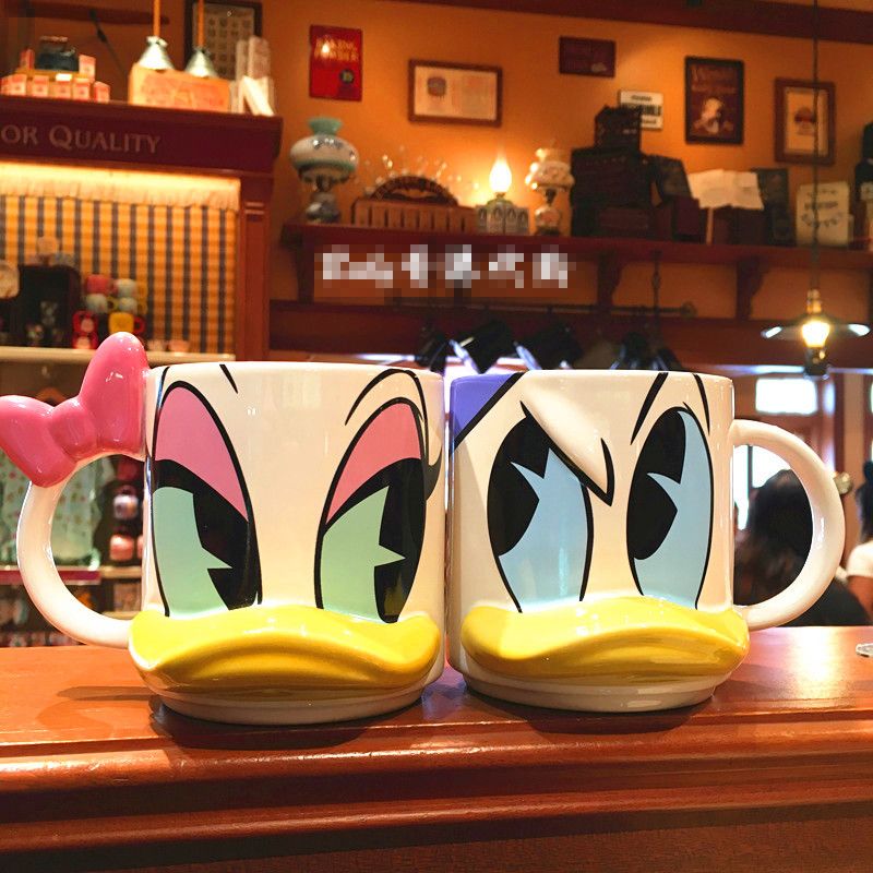 Genuine Hong Kong Disneyland Angry Donald Duck Mug For Starbuck Coffee
