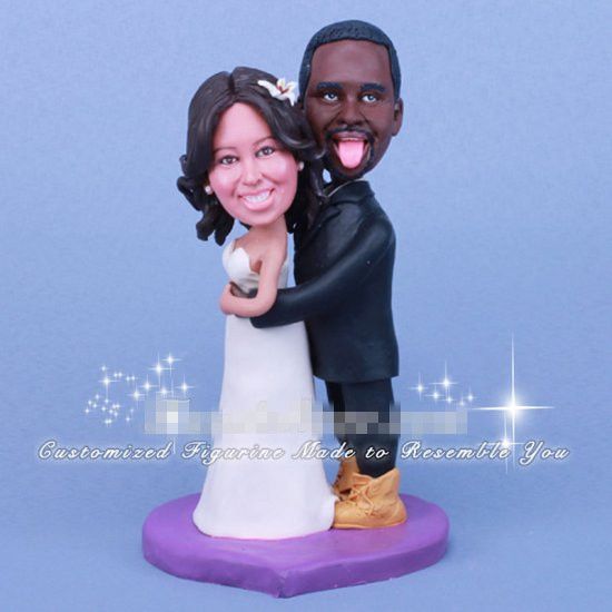 2019 Funny And Humorous African American Wedding Cake Toppers Coule