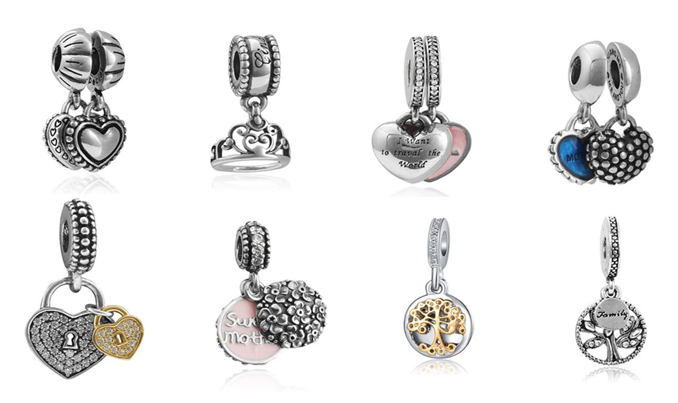 2019 Fits Pandora Bracelets Mixed Theme Family Tree Heart Silver Charm Bead Charms For Wholesale ...