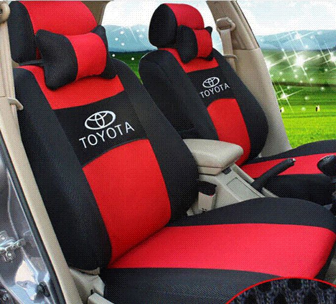 Embroidery Logo Car Seat Cover Front Amp Rear 5 For Toyota Embroidery Logo Car Seat Cover Front Amp Rear 5 For Toyota Corolla Vios Yaris Prius Four Seasons Infant Covers From Zjenamda88