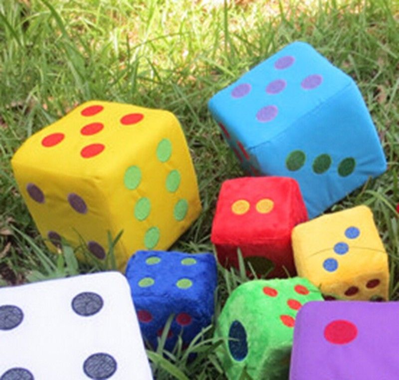 2021 Large Size 12cm Cotton Cloth Sponge Dice Funny Family Games For