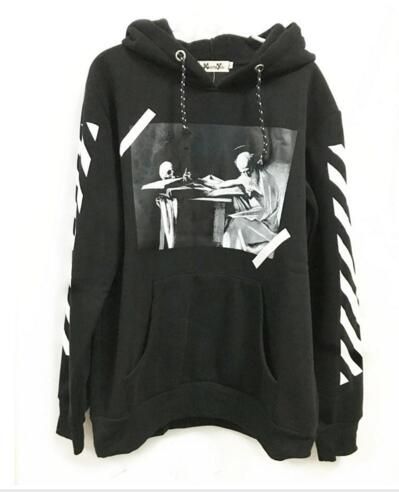 off white graphic moletom com capuz