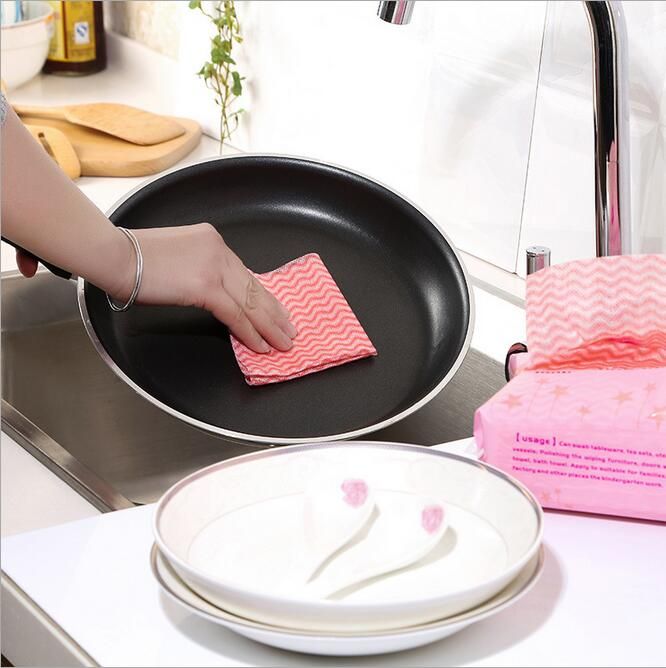 2019 /Pack Kitchen Towel Dish Cloth Throwaway High Efficient Anti