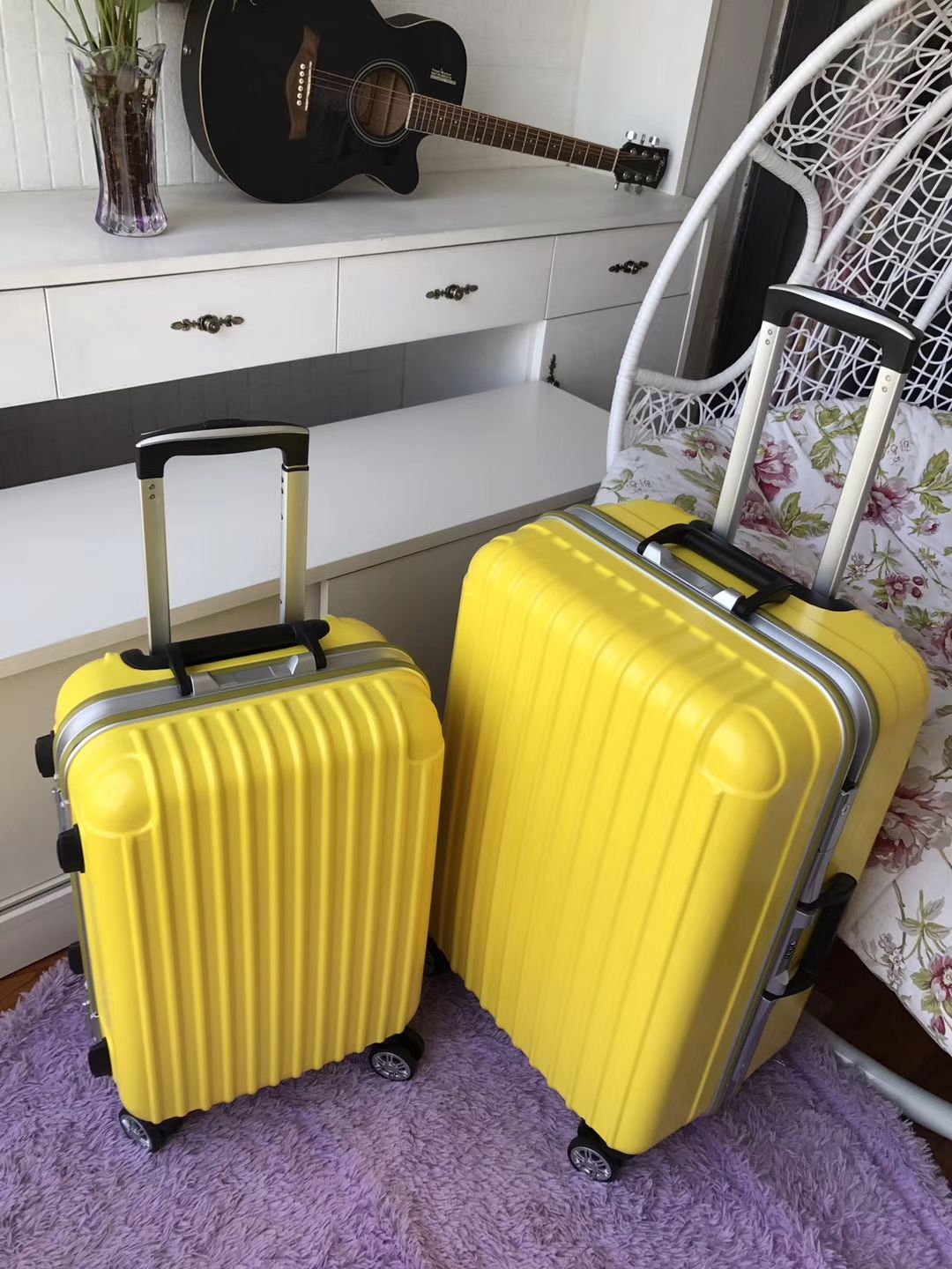 Travel Luggage Suitcase 24 Inches Aluminum Alloy Rod Box Universal