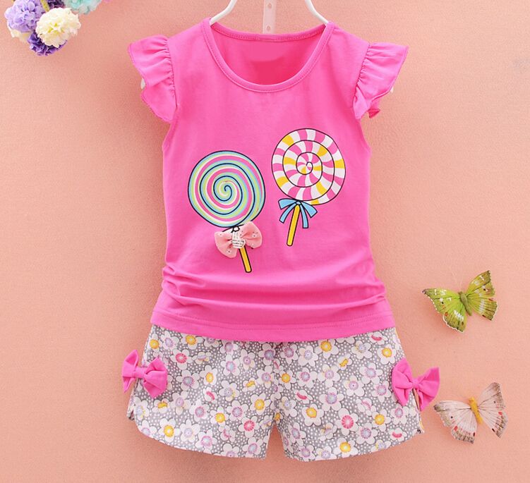 2021 2016 Summer Design Baby Girls Newborn Printed Top With Bodysuit