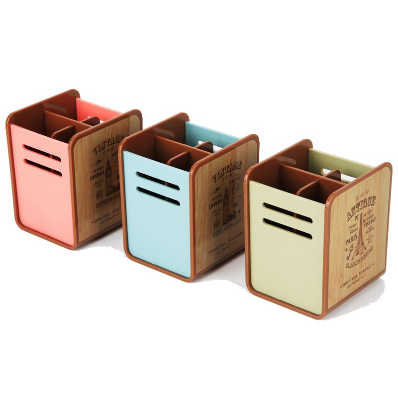2018 Whole Papeleria Vintage Novelty Pen Holder Desk Stationery 2018 Whole Papeleria Vintage Novelty Pen Holder Desk Stationery Decorative Plastic Containers Storage Box Pencil Pots From Williem