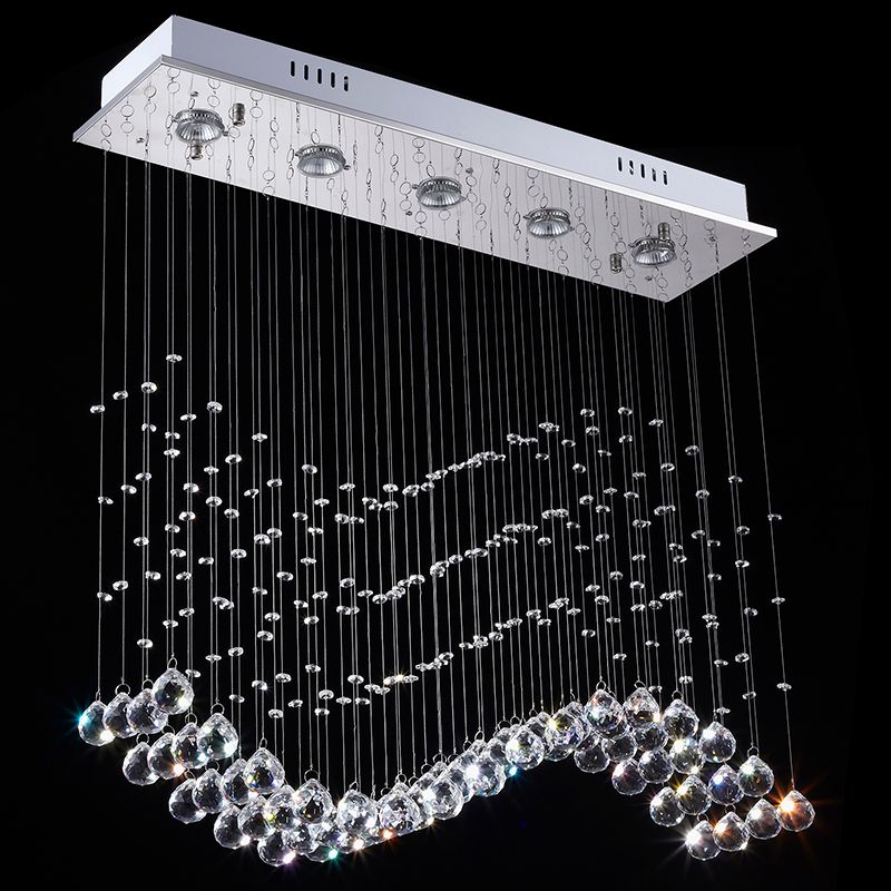 Vallkin Modern Led Crystal Chandeliers Pendant Light Waves Round Vallkin Modern Led Crystal Chandeliers Pendant Light Waves Round Rectangle Hanging Lamp Stainless Steel Canopy Orb Chandelier Lights From